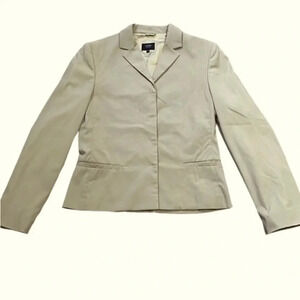 Hache blazer Tan Hidden snap closure Womens size 6 (42 Italy) Neutral Designer